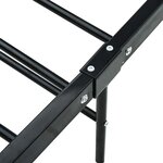 vidaXL Cadre de lit sans matelas noir métal 200x200 cm