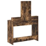 Coiffeuse vidaXL avec tiroirs en chêne fumé 100x41x140 cm