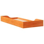 vidaXL Cadre de lit Brun cire 100 x 210 cm Pin massif