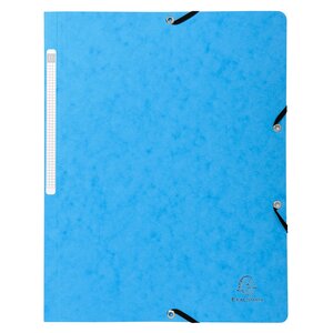 Chemise À Élastique Sans Rabat Carte Lustrée 400gm2 - A4 - Turquoise - X 25 - Exacompta