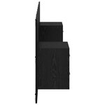 vidaXL Tête de lit avec armoire 3 Pièces Chêne noir Bois d'ingénierie