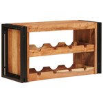 vidaXL Étagère à vin Marron 100 x 45 x 33 cm Bois d'Acacia Massif