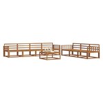 vidaXL Ensemble de canapés d'extérieur 8 Pièces Naturel