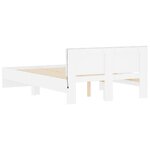 vidaXL Cadre de lit avec tête de lit et LED blanc 135x190 cm