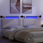 vidaXL Tête de lit suspendue Crème Tissu en velours côtelé