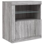 vidaXL Buffet avec lumières LED sonoma gris 181 5x37x67 cm