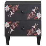 vidaXL Table de chevet avec tiroir 2 Pièces Marron 40 x 33 5 x 46 cm