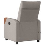 vidaXL Fauteuil de massage inclinable électrique Taupe Tissu