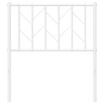 vidaXL Tête de lit métal blanc 75 cm