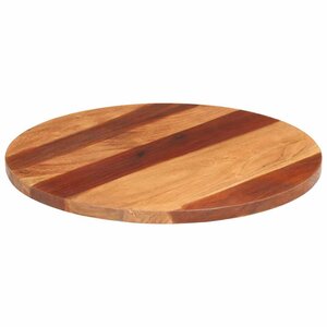 vidaXL Dessus de table bois massif d'acacia rond 25-27 mm 60 cm