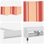 vidaXL Auvent Rétractable Jaune et Orange 500 ×300 cm Tissu et Métal