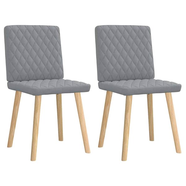 vidaXL Chaises à manger lot de 2 gris clair tissu