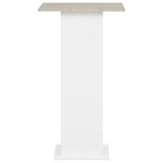 vidaXL Table de bar Blanc et béton 60x60x110 cm