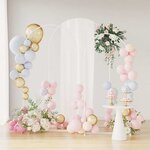 vidaXL Arche de mariage 3 Pièces Blanc Acier