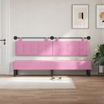 vidaXL Tête de lit suspendue Avec lumière LED Rose Tissu