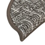 vidaXL Tapis de marches d'escalier 15 Pièces Anthracite 56x17x3 cm