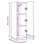 vidaXL Meubles TV 2 Pièces vieux bois 30 5x30x90 cm bois d'ingénierie