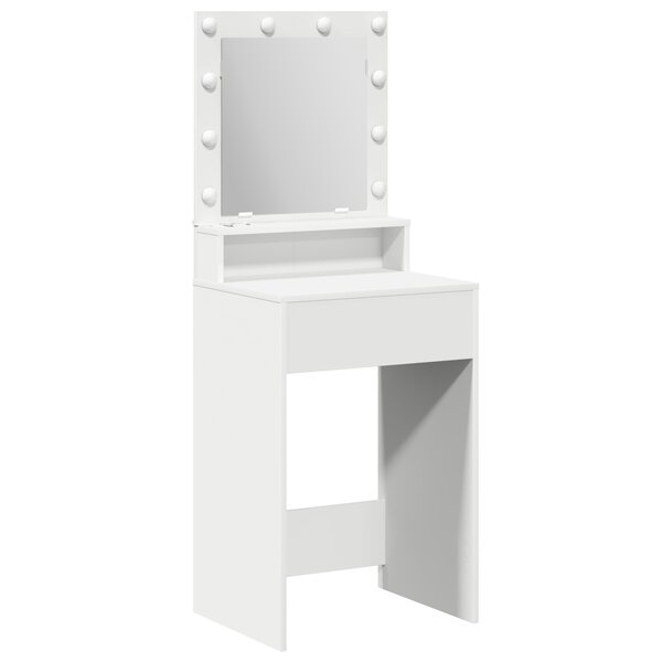 Table de maquillage vidaXL avec lumières LED blanches 50x41x135 cm