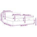 VidaXL Cadre de lit ottoman avec matelas taupe 160x200 cm tissu