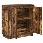 vidaXL Buffet LED Chêne fumé 71 x 34 5 x 75 cm Bois d'ingénierie