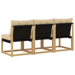 vidaXL 3 Pièce Sofa de milieu extérieur