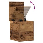 Coffre de rangement vidaXL avec couvercle en bois ancien 30x35x35 cm en bois reconstitué