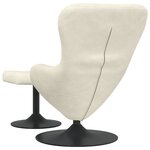 vidaXL Chaise Œuf avec Pouf Crème Velours