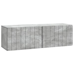 vidaXL Meuble TV mural 98 x 31 x 30 cm Gris béton Bois d'ingénierie