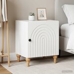 vidaXL Cabinet de chevet 2 Pièces Blanc 43 x 34 5 x 50 cm