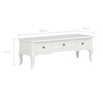 vidaXL Meuble TV Blanc 100 x 35 x 35 cm Bois