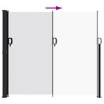 vidaXL Auvent latéral rétractable blanc 180x500 cm