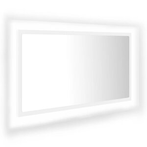 Miroir à led de salle de bain 80 x 8 5 x 37 cm acrylique blanc 02_0006982