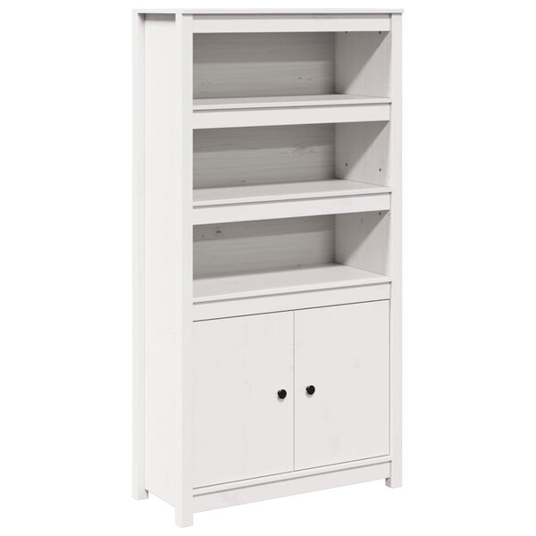 vidaXL Buffet haut Blanc 80x35x154 cm Bois massif de pin