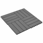 vidaXL Carreau de terrasse 22 Pièces Gris 30 x 30 cm WPC
