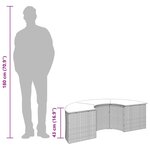 vidaXL Repose-pieds de jardin avec coussin beige résine tressée