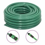vidaXL Tuyau d'arrosage avec jeu de raccords vert 0 75" 30 m PVC