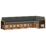 vidaXL Ensemble de canapés d'extérieur 5 pc Naturel et Anthracite