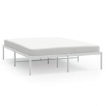 vidaXL Cadre de lit métal sans matelas blanc 150x200 cm