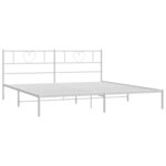 vidaXL Cadre de lit métal sans matelas et tête de lit blanc 193x203 cm