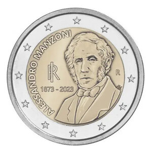 2 euros commémorative Italie 2023 - Alessandro Manzoni.