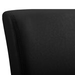 Lot de 2 chaises rembourrées avec pieds en bois massif housse en synthétique design 90 cm noir 03_0002363