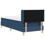 vidaXL Lit à Ressorts avec matelas Bleu 80 x 200 cm tissu