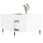 vidaXL Table basse blanc brillant 55x55x36 5 cm bois d'ingénierie