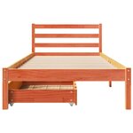 vidaXL Cadre de lit sans matelas cire marron 90x190 cm bois pin massif