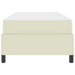vidaXL Cadre de lit avec matelas Crème 90 x 190 cm Faux cuir