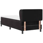 vidaXL Lit à ressorts avec matelas Noir 80 x 200 cm Velours