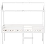 vidaXL Lit haut sans matelas blanc 90x200 cm bois de pin massif