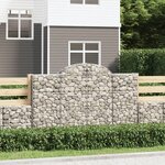 vidaXL Paniers à gabions arqués 4 Pièces 200x50x120/140 cm Fer galvanisé