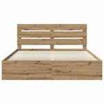 vidaXL Cadre de lit Chêne artisan 180 x 200 cm Pin massif