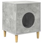 vidaXL Maison pour chat Béton 42 5 x 40 x 53 cm Bois d'ingénierie